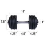 BSTADBPR Body-Solid Tools 50lb Adjustable Dumbbell Set - Image 4