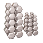 SDS Hex Dumbbell Rubber Encased Dumbbell Strength Training Hex Dumbbell, Hand Weight For Workout & Exercise - Image 2